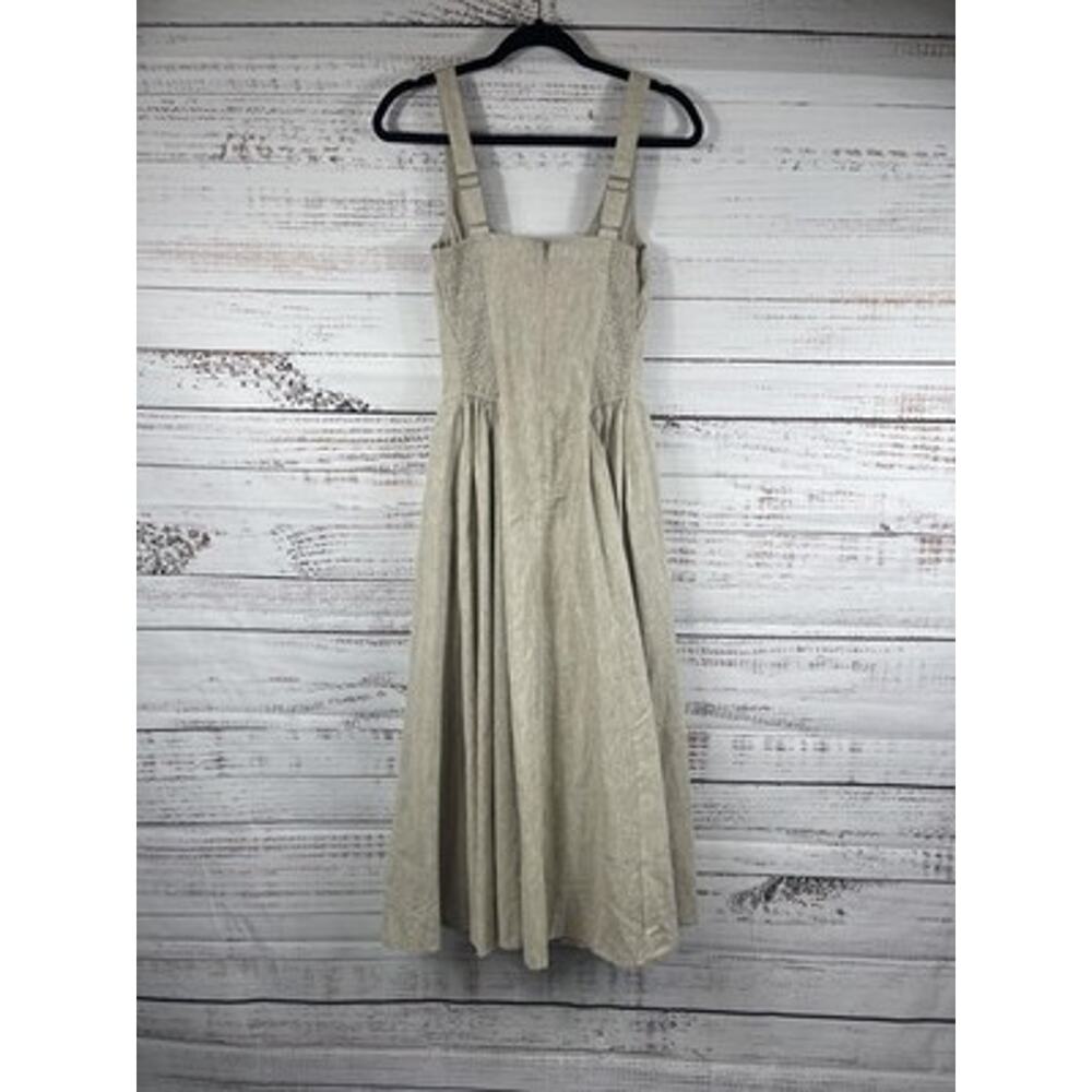 Abercrombie & Fitch Dress Womens XS Beige Square Neck Maxi Fit Flare Sundress - Picture 11 of 13